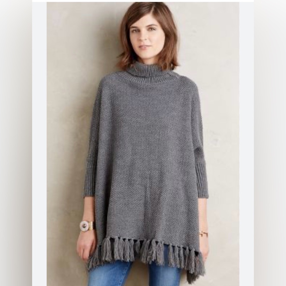 Anthropologie Turtleneck Sweater Poncho